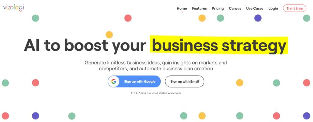 Vizologi AI business plan generator Lifetime Deal