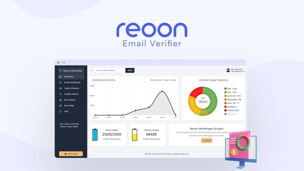 Reoon Email Verifier Lifetime deal