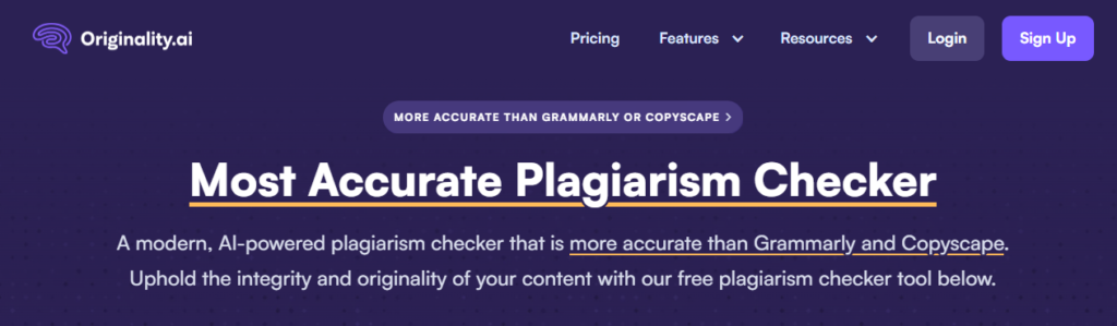 Originality ai Plagiarism Checker